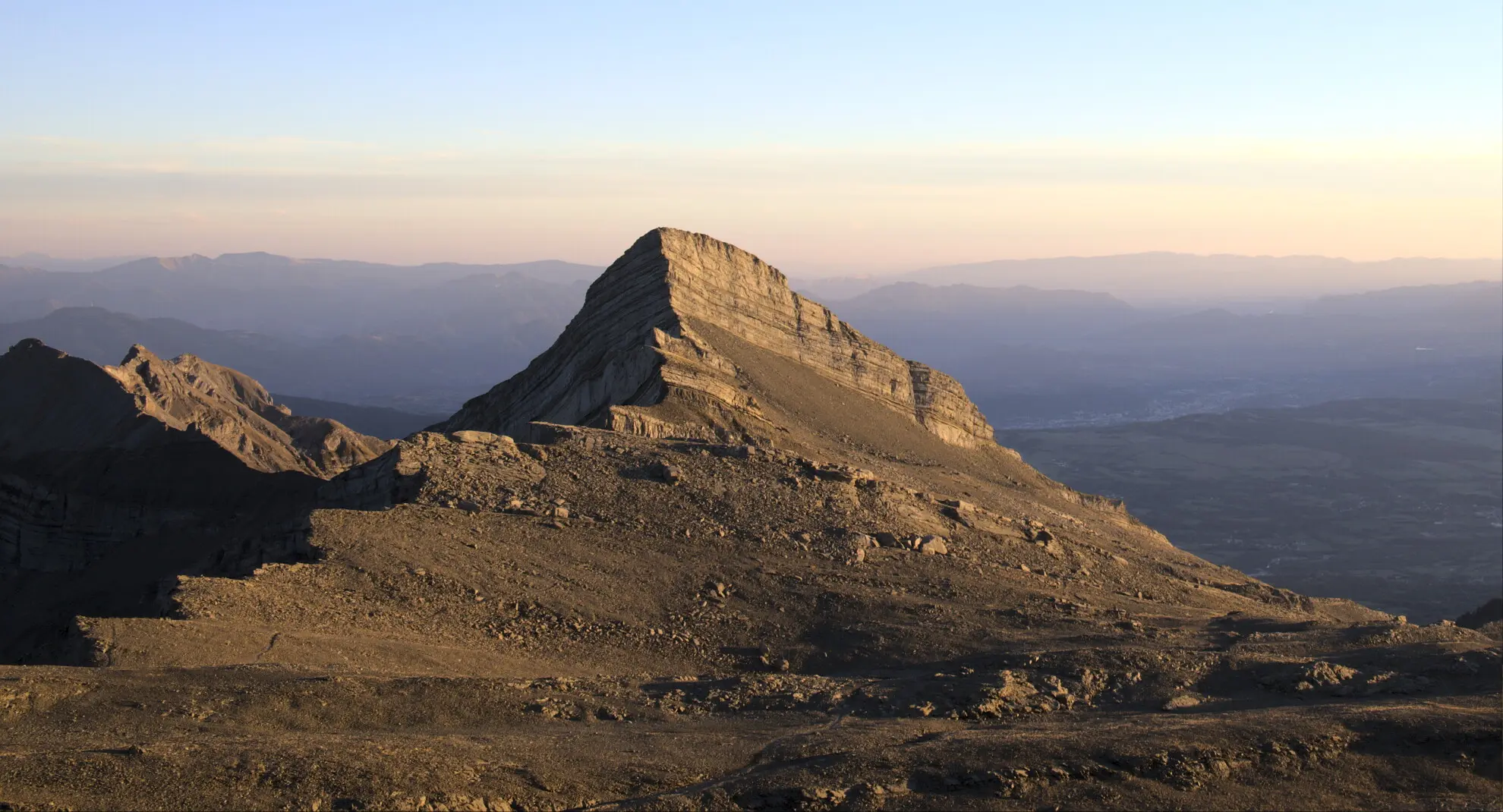 Coucher de soleil sur les crêtes du Vieux Chaillol