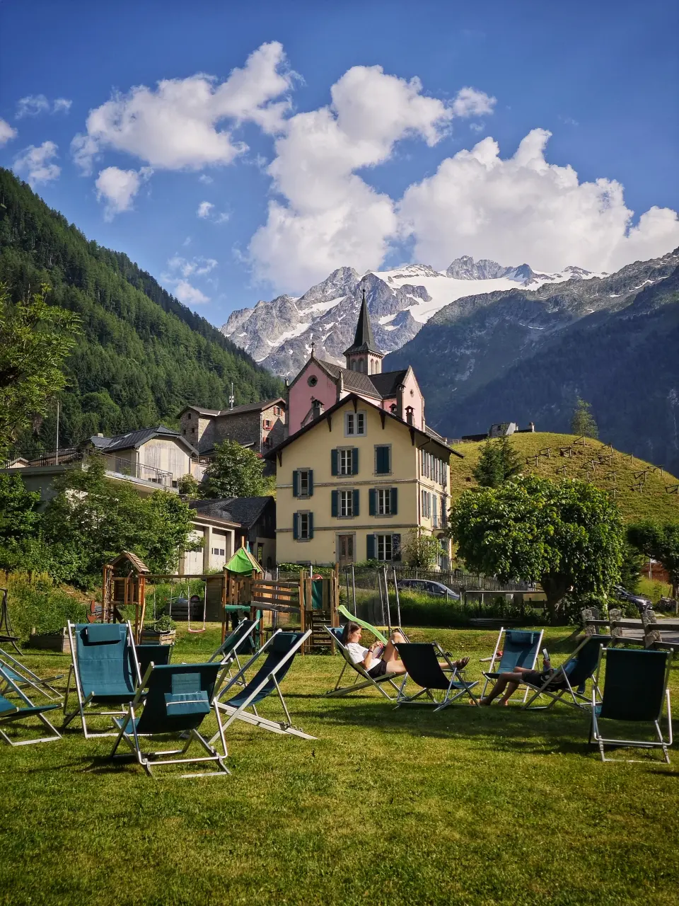 Le village de Trient en fin de journée