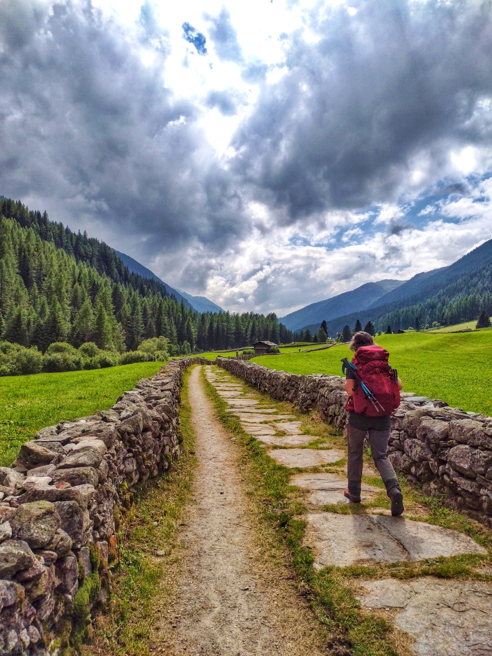 Le fond de l'Ahrntal à Prettau, dernier hameau avant la bascule sur l'Autriche
