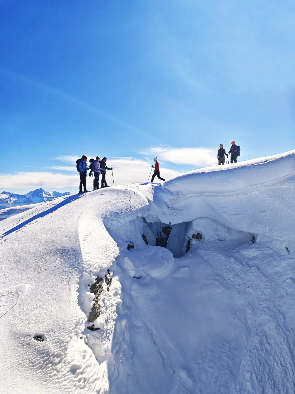 Raquette et corniche - Tête Chevalière - Vercors